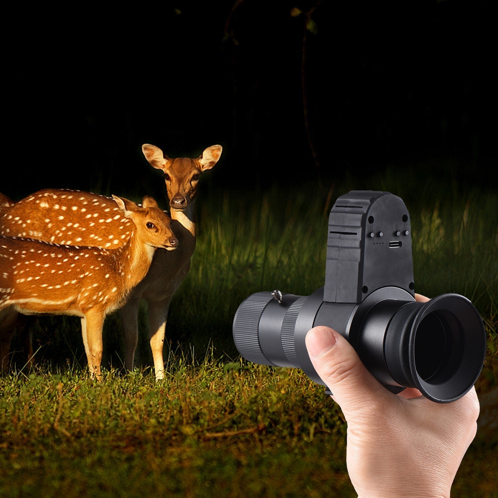 Digital Night Vision Monocular Infrared Night Vision Riflescope with IR Illuminator for Hunting Surveillance Wildlife Observation