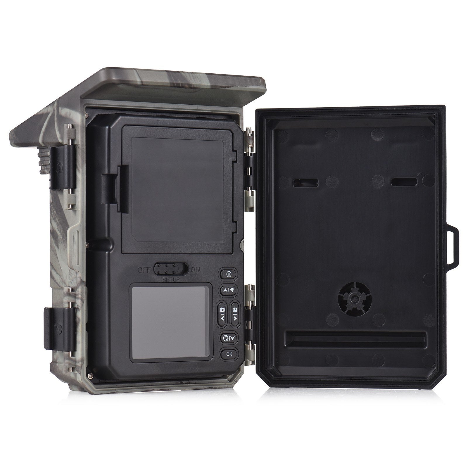 Solar Powered Night Vision Trail Camera 50MP 4K Hunting Camera Built-in Battery 0.5s Trigger Time 120° Detection Angle with 32G Memory Card
