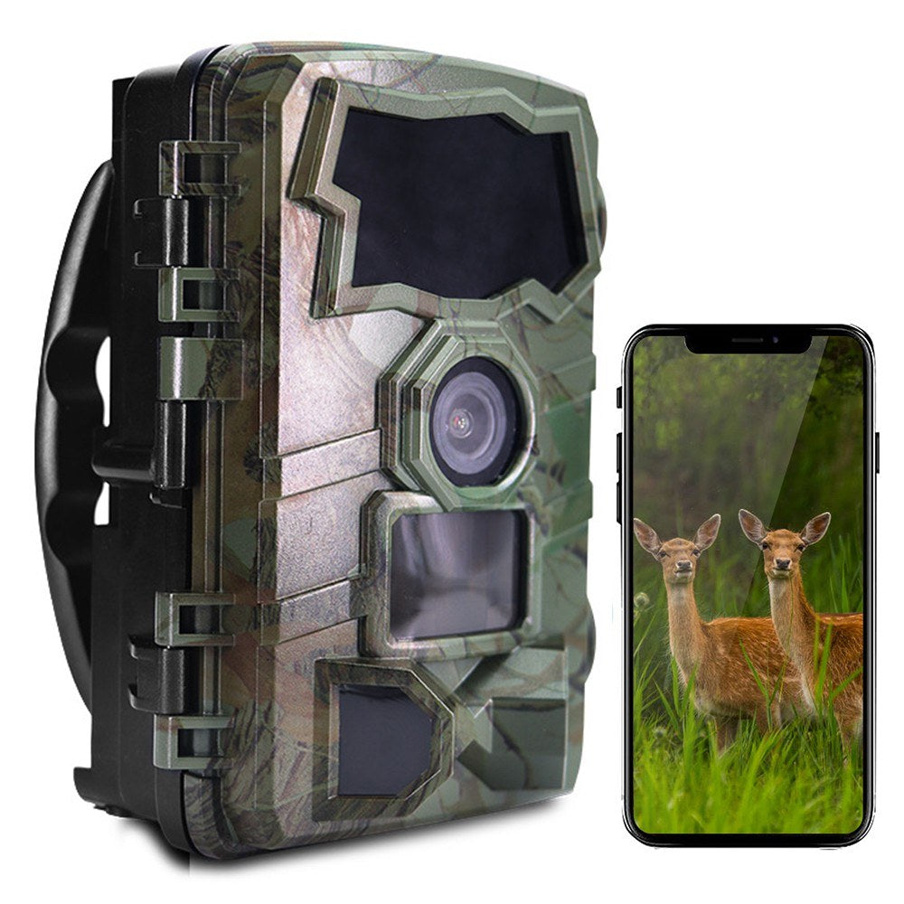 Trail Camera 4K 32MP Wifi Game Camera with Night Vision Hunting Camera IP66 Waterproof 105° Wide-Angle for Outdoor Wildlife Monitoring