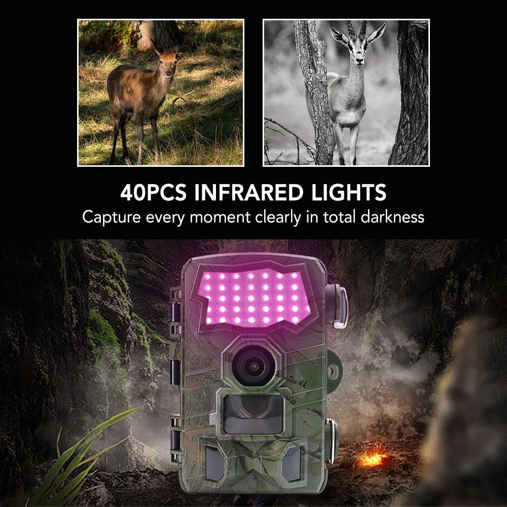 Trail Camera 4K 32MP Wifi Game Camera with Night Vision Hunting Camera IP66 Waterproof 105° Wide-Angle for Outdoor Wildlife Monitoring