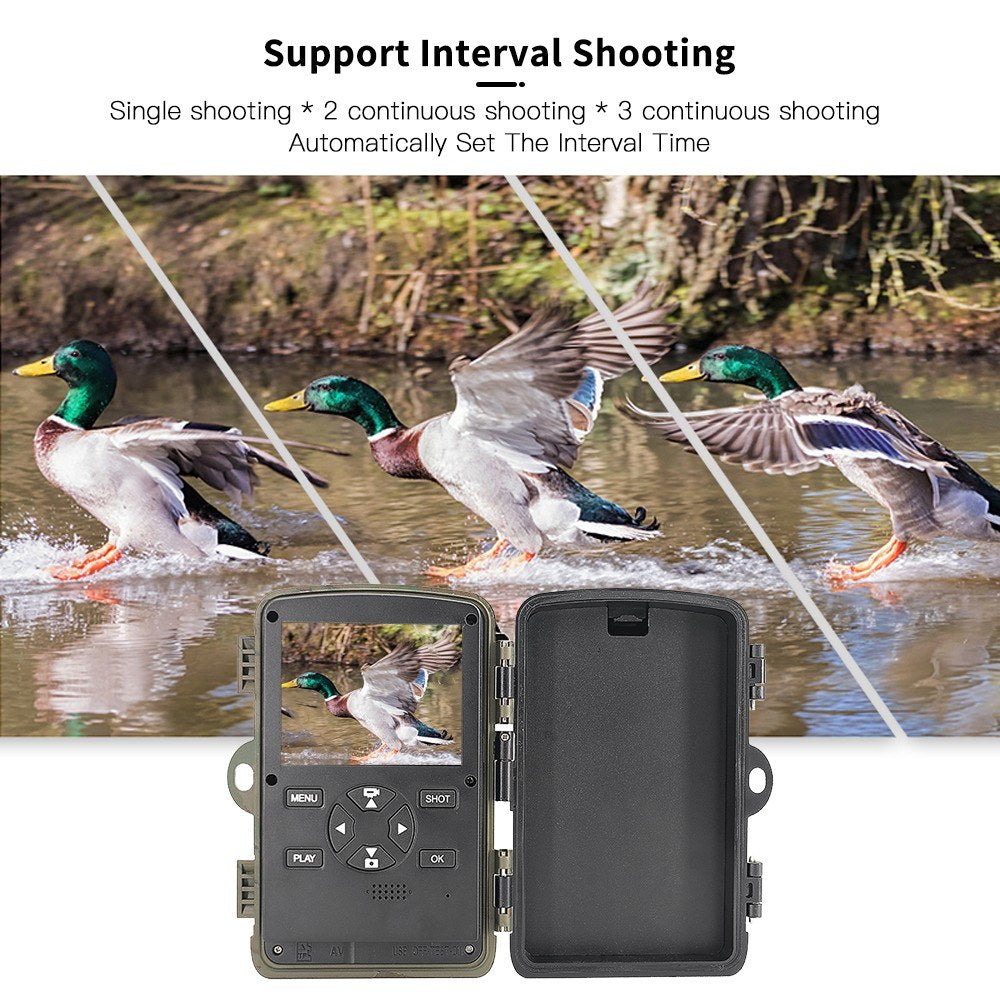 Trail Camera 4K 32MP Wifi Game Camera with Night Vision Hunting Camera IP66 Waterproof 105° Wide-Angle for Outdoor Wildlife Monitoring