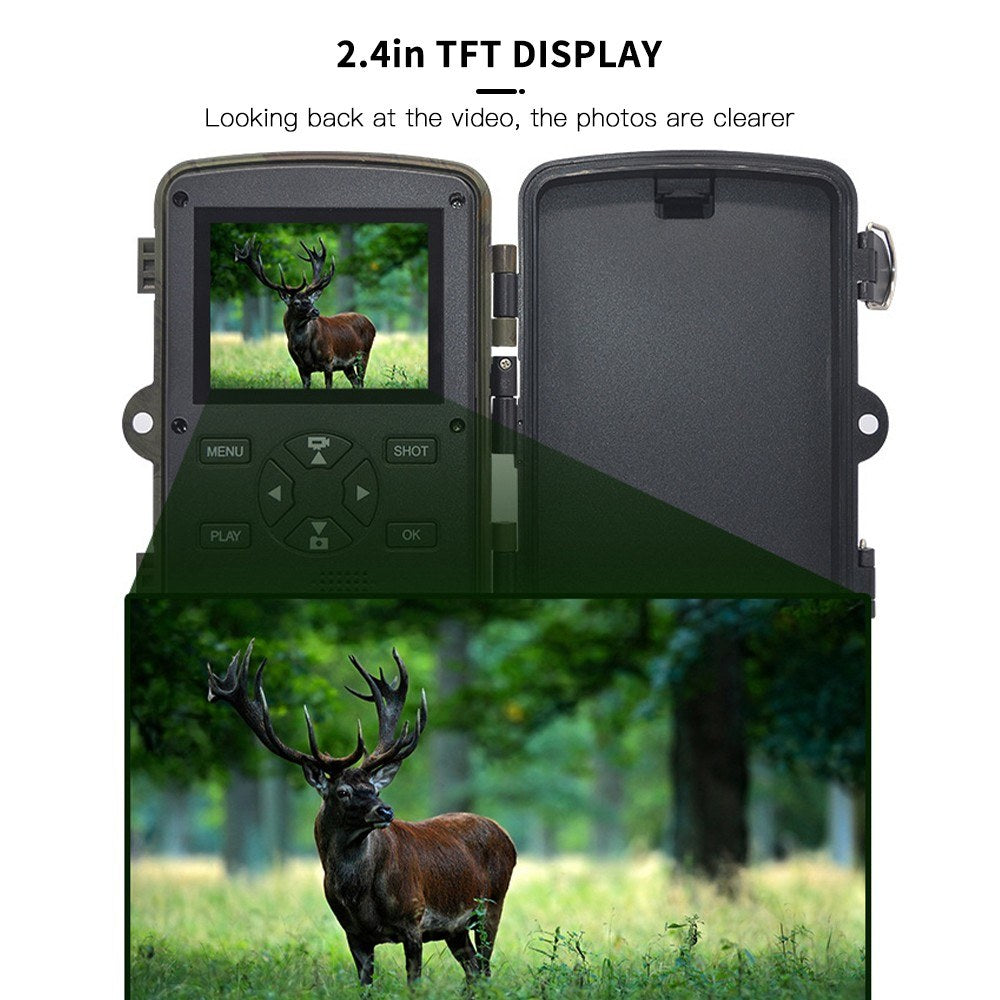 Trail Camera 4K 32MP Wifi Game Camera with Night Vision Hunting Camera IP66 Waterproof 105° Wide-Angle for Outdoor Wildlife Monitoring