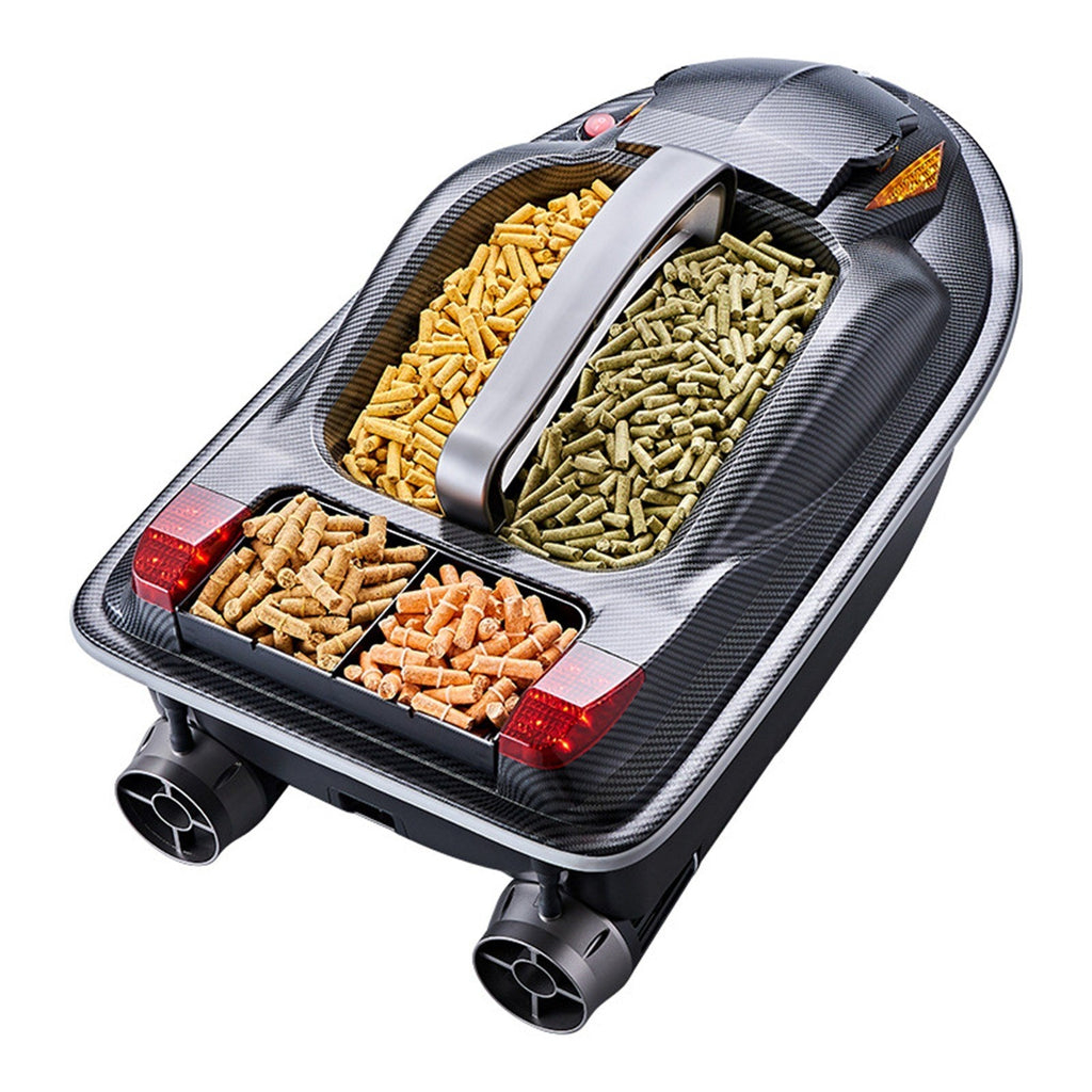 Large Outdoor 3 Hopper High Speed RC Fishing Boat 500M 3.5KG Load Voice Broadcast Smart Route Correction Remote Control Bait Boat