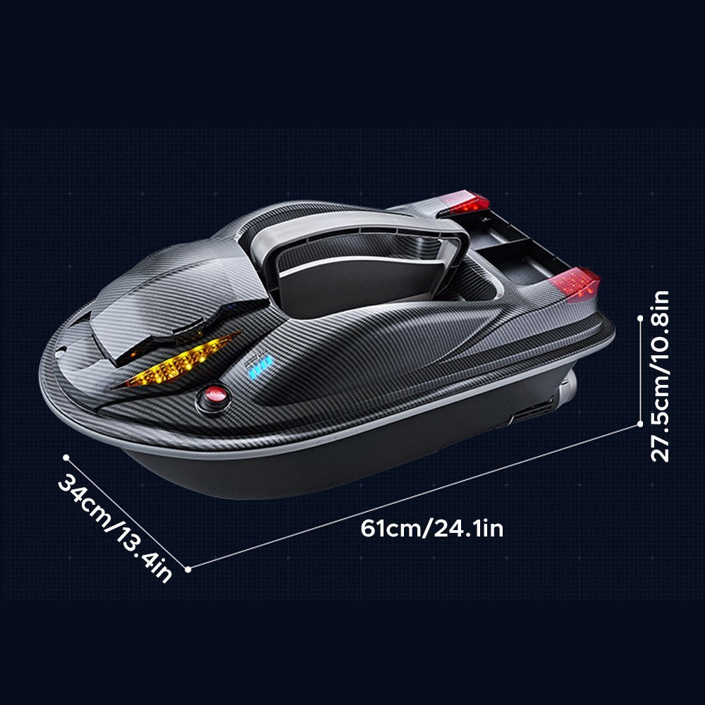 Large Outdoor 3 Hopper High Speed RC Fishing Boat 500M 3.5KG Load Voice Broadcast Smart Route Correction Remote Control Bait Boat