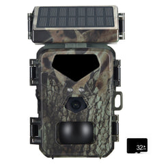 Solar Powered 20MP/1080P IP65 Hunting Camera 0.45s Trigger Speed 2 Infrared LED Night Vision Motion Activated Trail Camera 60° Detection Range