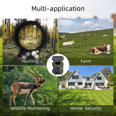 Solar Powered 20MP/1080P IP65 Hunting Camera 0.45s Trigger Speed 2 Infrared LED Night Vision Motion Activated Trail Camera 60° Detection Range