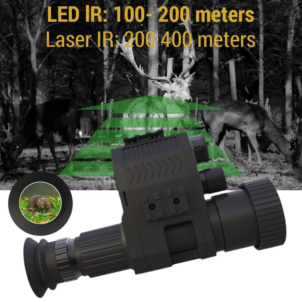 1.2-inch Built-in Screen Night Vision Scope Hunting Camera Hunting Sight IR Camera 1080P Infrared Night Vision Monocular