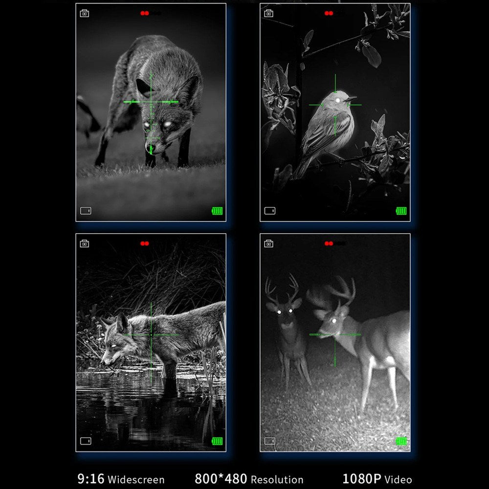 3.1-inch HD Screen Wifi Night Vision Scope Infrared Hunting Sight Camera Digital Monocular Seven Types Cross Marks Two 5W Infrared LED Lights 200M Darkness Range
