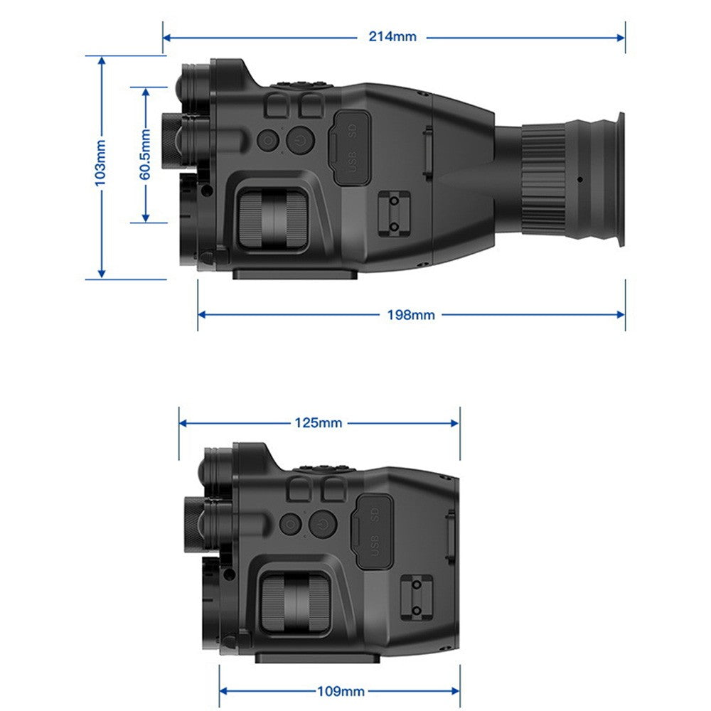 3.1-inch HD Screen Wifi Night Vision Scope Infrared Hunting Sight Camera Digital Monocular Seven Types Cross Marks Two 5W Infrared LED Lights 200M Darkness Range