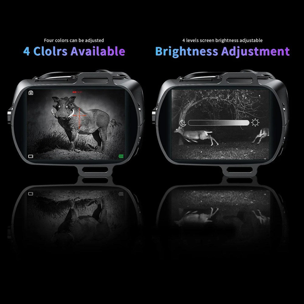 3.1-inch HD Screen Wifi Night Vision Scope Infrared Hunting Sight Camera Digital Monocular Seven Types Cross Marks Two 5W Infrared LED Lights 200M Darkness Range