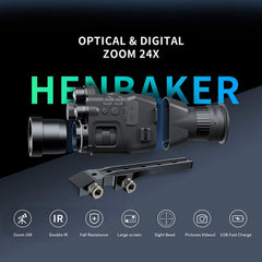 3.1-inch HD Screen Wifi Night Vision Scope Infrared Hunting Sight Camera Digital Monocular Seven Types Cross Marks Two 5W Infrared LED Lights 200M Darkness Range