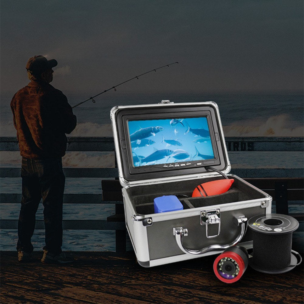 7-Inch DVR Underwater Fishing Camera: 12 IR LEDs, Sun-visor, Portable Video Fish Finder - See the Underwater World