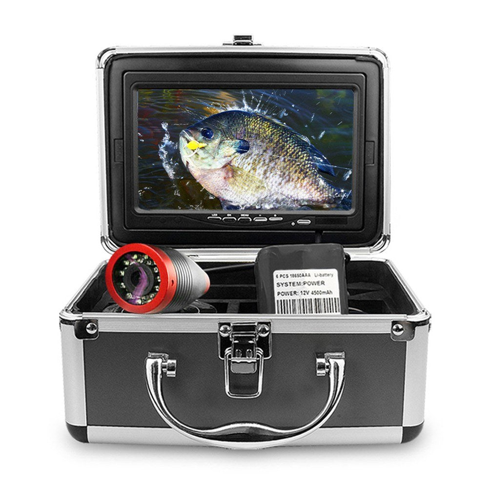 7-Inch DVR Underwater Fishing Camera: 12 IR LEDs, Sun-visor, Portable Video Fish Finder - See the Underwater World