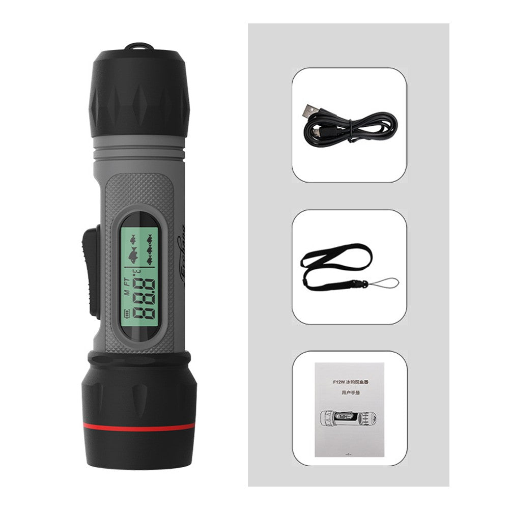 Fish Depth Finder Handheld Fish Finder Wireless Waterproof Sonar Fish Finder for Ice Fishing