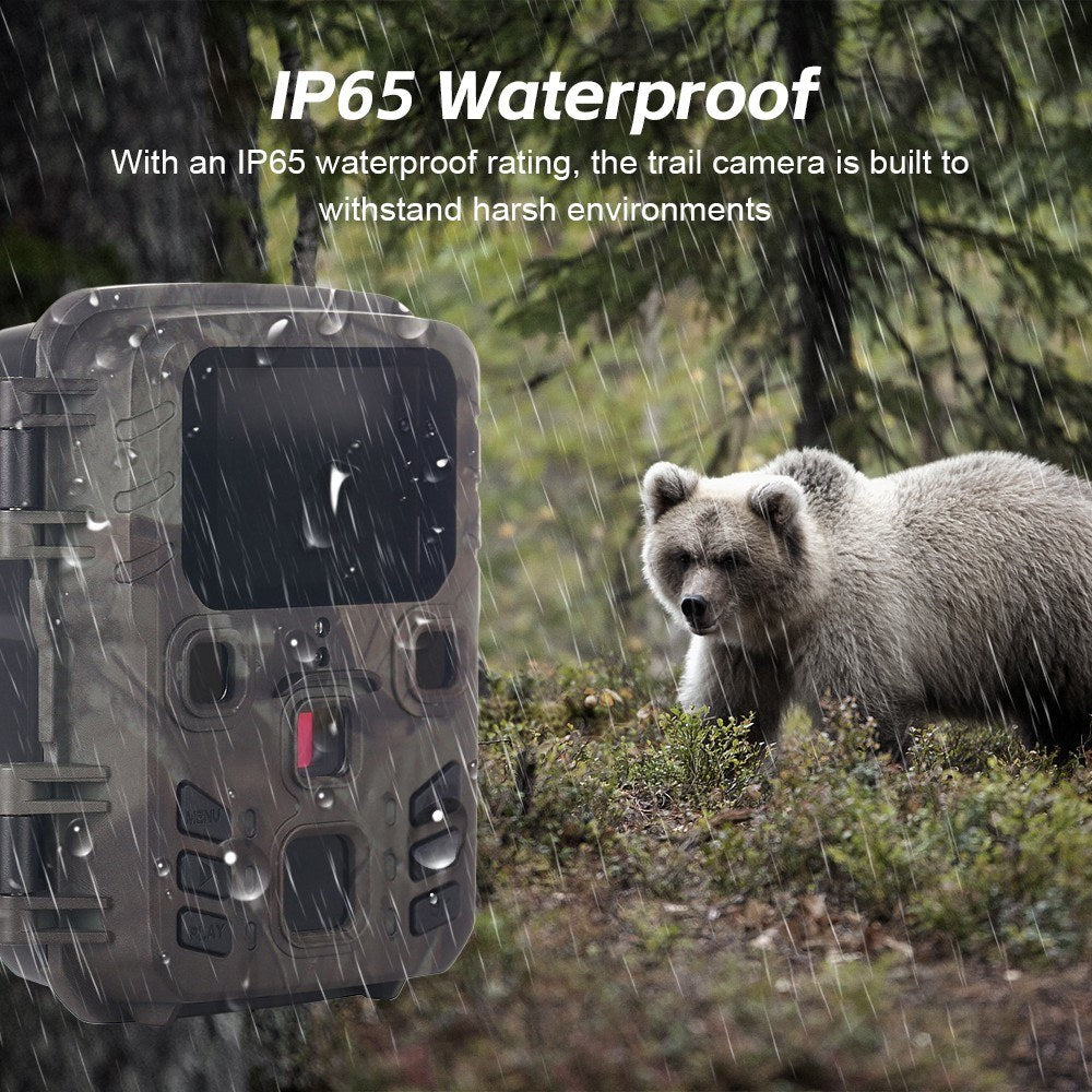 Mini 24MP 1080P Infrared LED Motion Activated Night Vision Trail Camera 0.3S Trigger Speed Waterproof Wildlife Hunting Camera