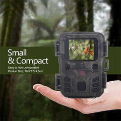 Mini 24MP 1080P Infrared LED Motion Activated Night Vision Trail Camera 0.3S Trigger Speed Waterproof Wildlife Hunting Camera