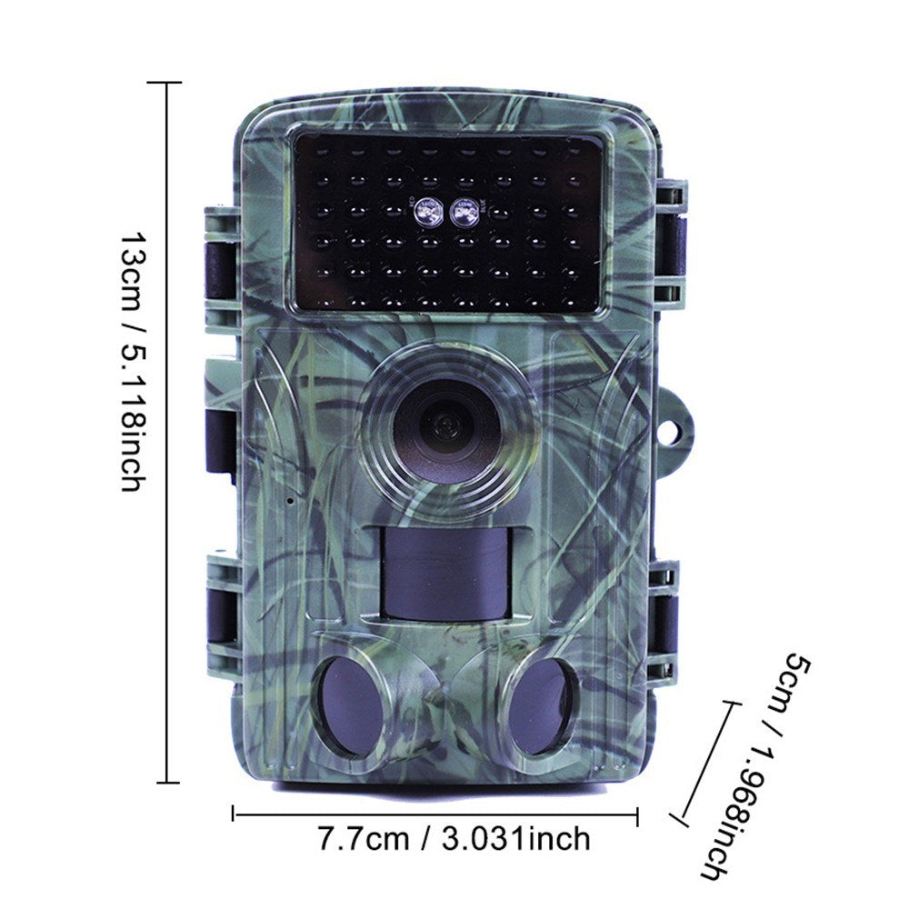 2.7K 60MP Trail Camera Night Vision Waterproof Hunting Camera with 2 Inch Screen for Outdoor Wildlife Monitoring