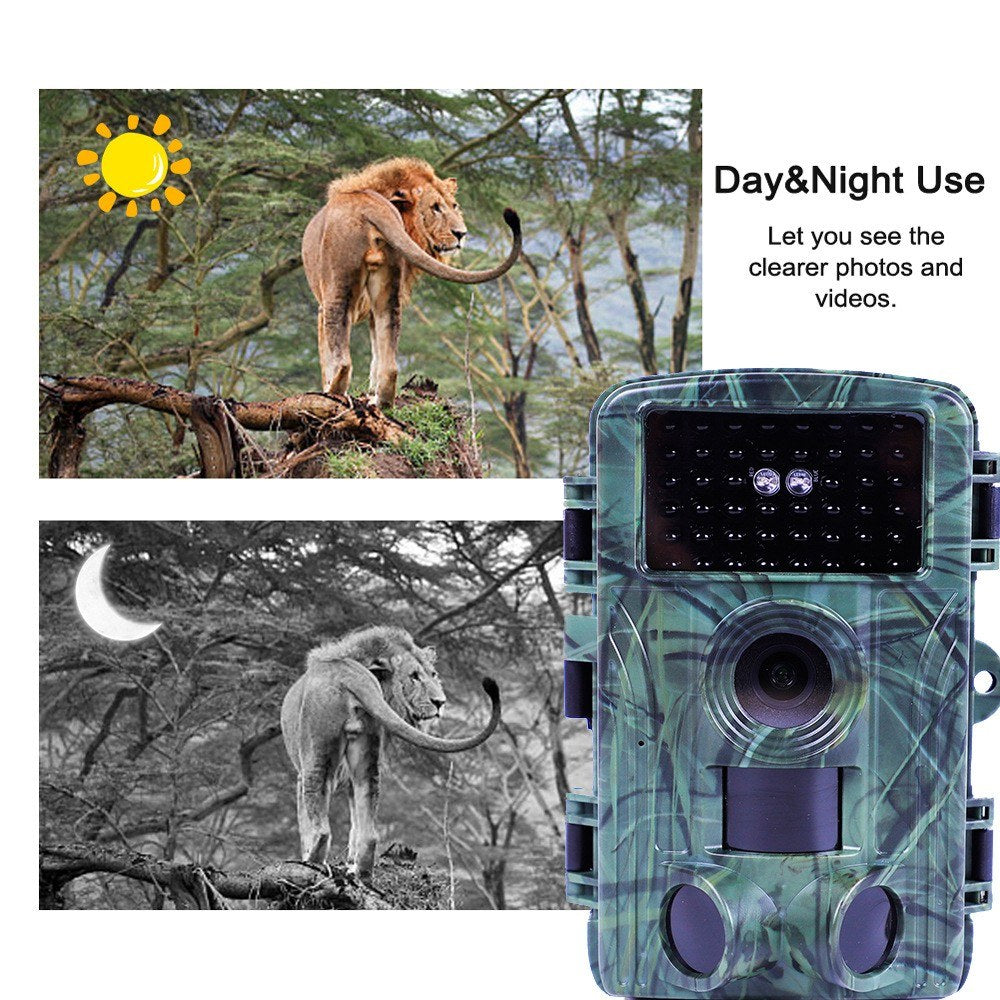 2.7K 60MP Trail Camera Night Vision Waterproof Hunting Camera with 2 Inch Screen for Outdoor Wildlife Monitoring