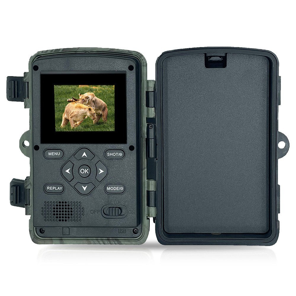 2.7K 60MP Trail Camera Night Vision Waterproof Hunting Camera with 2 Inch Screen for Outdoor Wildlife Monitoring