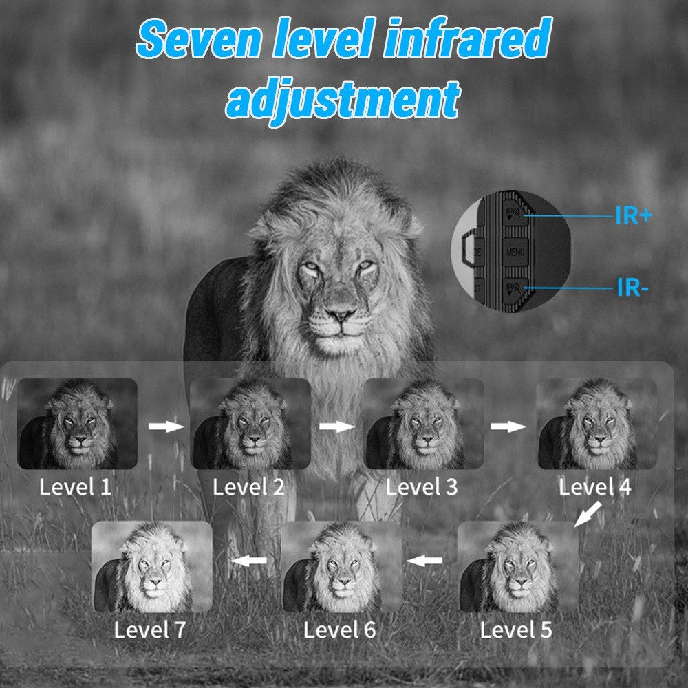4 Inch Large Screen 5K Night Vision Goggles 10X Digital Zoom Infrared WiFi Binoculars