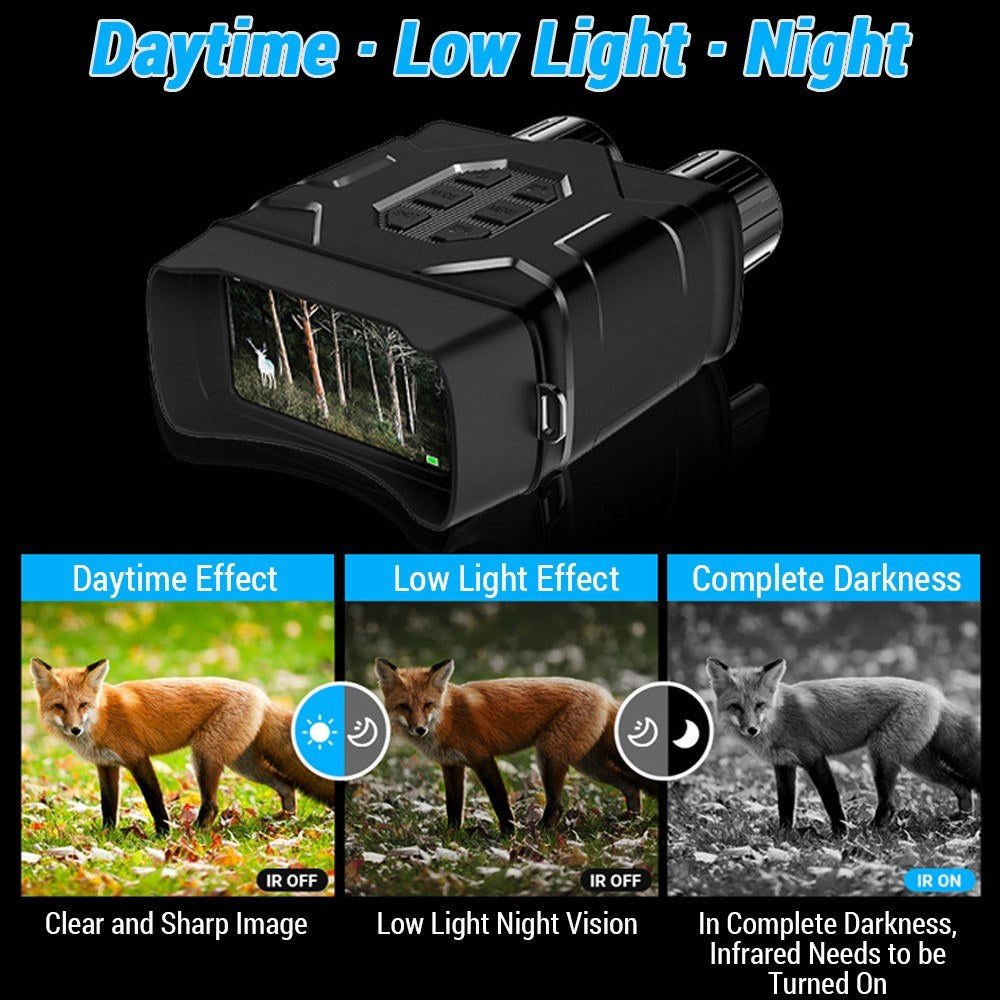 4 Inch Large Screen 5K Night Vision Goggles 10X Digital Zoom Infrared WiFi Binoculars