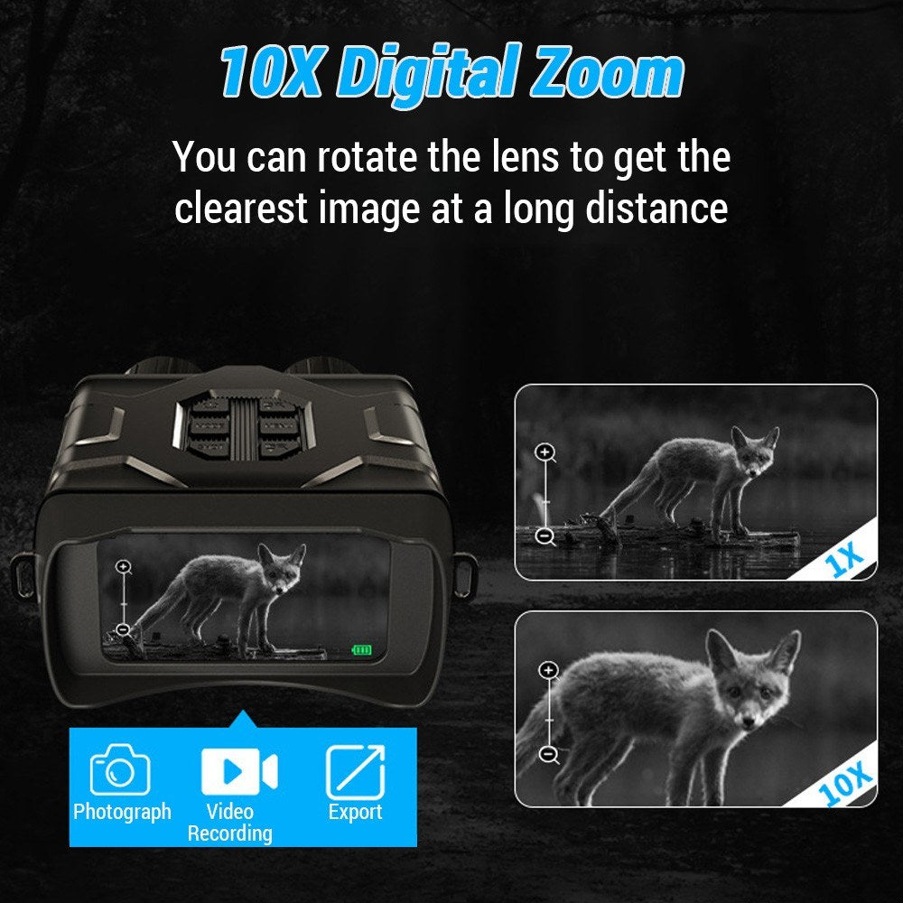 4 Inch Large Screen 5K Night Vision Goggles 10X Digital Zoom Infrared WiFi Binoculars