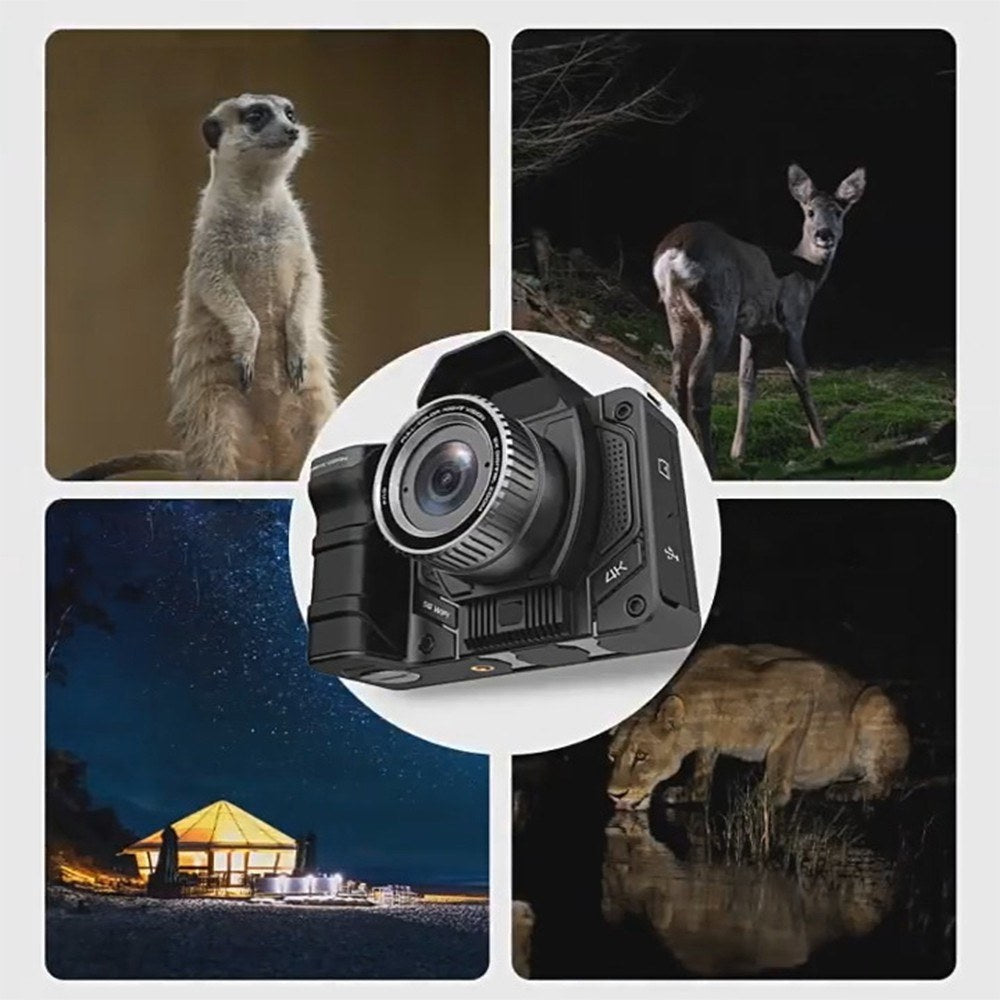 4.2 Inch Large OLED Screen 4K 40MP Full Black Visibility Camera 7-level Infrared 10X Digital Zoom 5G WiFi Night Vision Goggles with 64G Memory Card