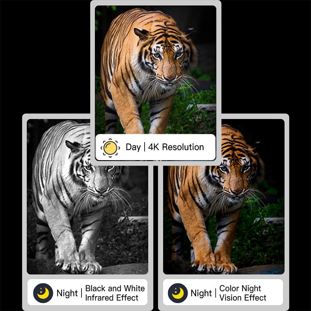 4.2 Inch Large OLED Screen 4K 40MP Full Black Visibility Camera 7-level Infrared 10X Digital Zoom 5G WiFi Night Vision Goggles with 64G Memory Card