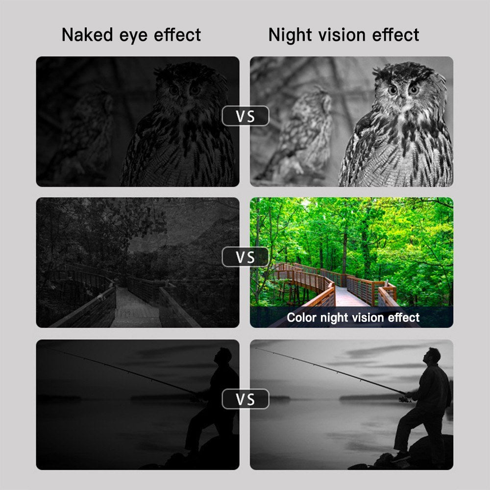 4.2 Inch Large OLED Screen 4K 40MP Full Black Visibility Camera 7-level Infrared 10X Digital Zoom 5G WiFi Night Vision Goggles with 64G Memory Card