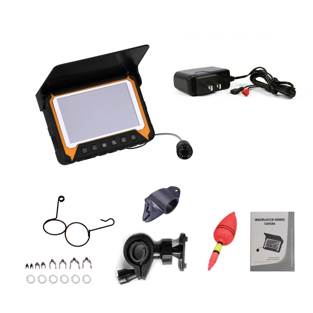 5" IPS Digital Color LCD Screen Monitor 15/30M Underwater Fishing Camera 120° 5M Pixels 8 Pcs IR Night Vision for River/Ice Fishing