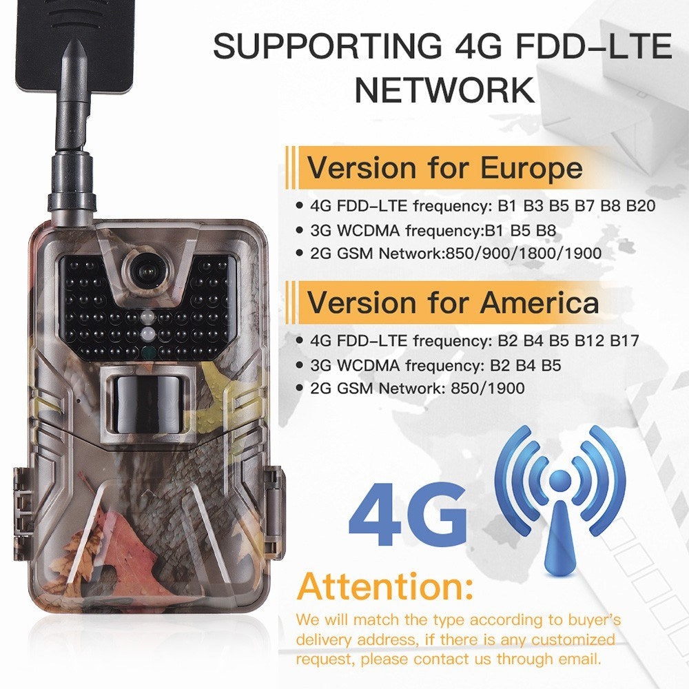 4G Hunting Trail Camera 16MP 1080P 0.3s Trigger Speed Infrared Wildlife Night Vision Camera