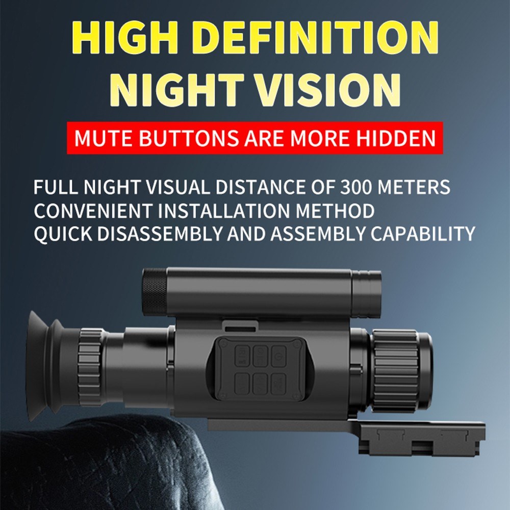 Magnification 4X Digital Zoom Infrared Night Vision Scope 1.2 Inch OLED Screen 3MP Monocular