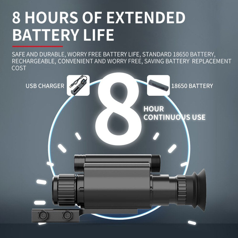 Magnification 4X Digital Zoom Infrared Night Vision Scope 1.2 Inch OLED Screen 3MP Monocular