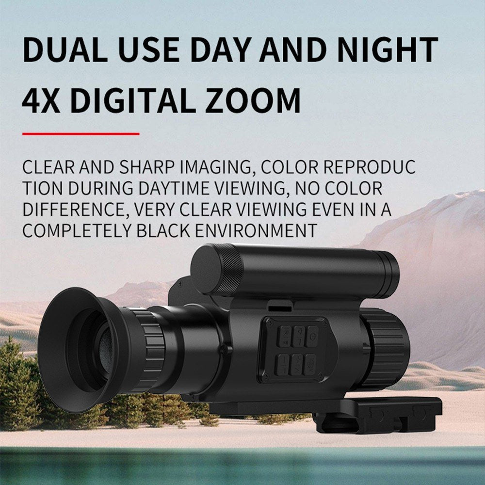 Magnification 4X Digital Zoom Infrared Night Vision Scope 1.2 Inch OLED Screen 3MP Monocular