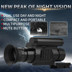 Magnification 4X Digital Zoom Infrared Night Vision Scope 1.2 Inch OLED Screen 3MP Monocular