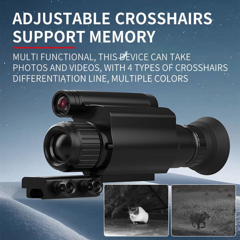 Magnification 4X Digital Zoom Infrared Night Vision Scope 1.2 Inch OLED Screen 3MP Monocular