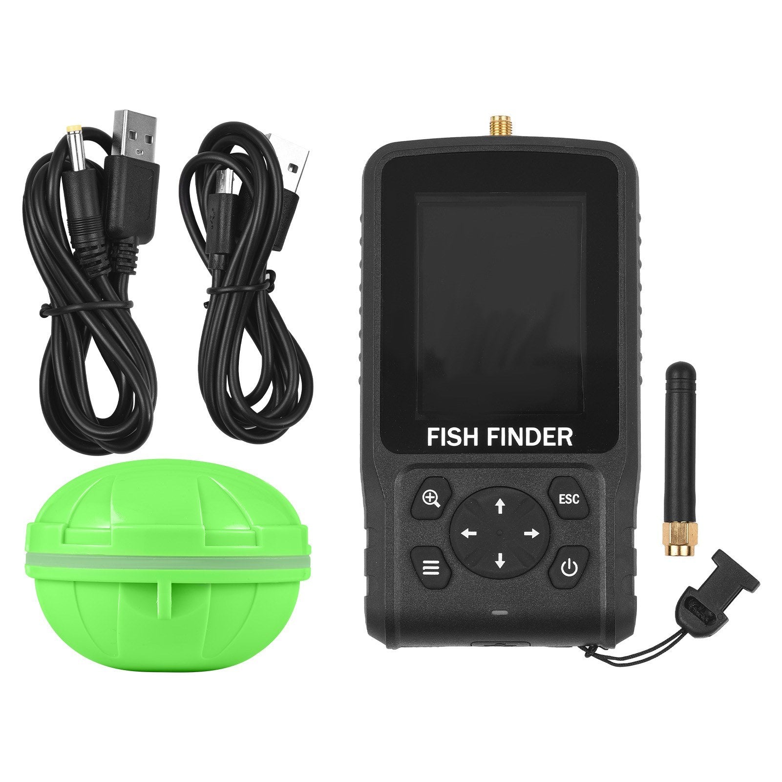 Portable Wireless Fish Finder 2.6in Color Screen, 2.6-160ft Depth, 90° 433MHz Sonar - Long-Distance Fishing Gear