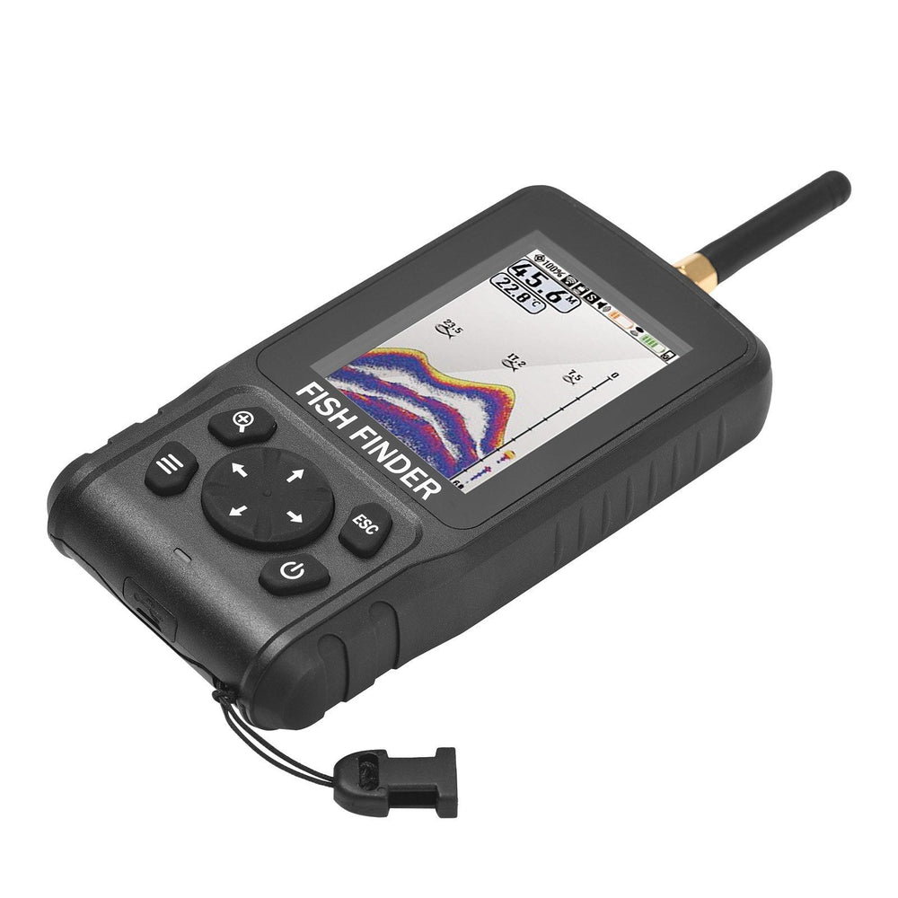 Portable Wireless Fish Finder 2.6in Color Screen, 2.6-160ft Depth, 90° 433MHz Sonar - Long-Distance Fishing Gear