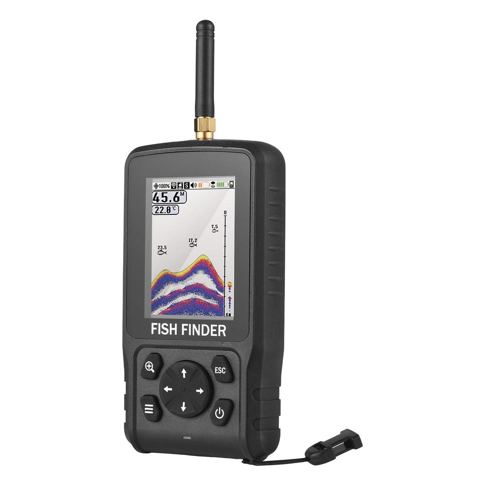 Portable Wireless Fish Finder 2.6in Color Screen, 2.6-160ft Depth, 90° 433MHz Sonar - Long-Distance Fishing Gear