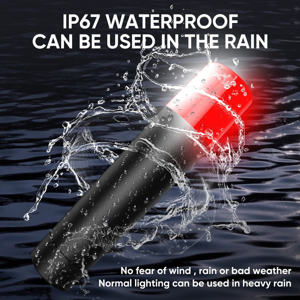 LED Boat Navigation Lights Waterproof, 300-500M, IP67, Magnetic, Type-C Charging - Essential for Night Fishing