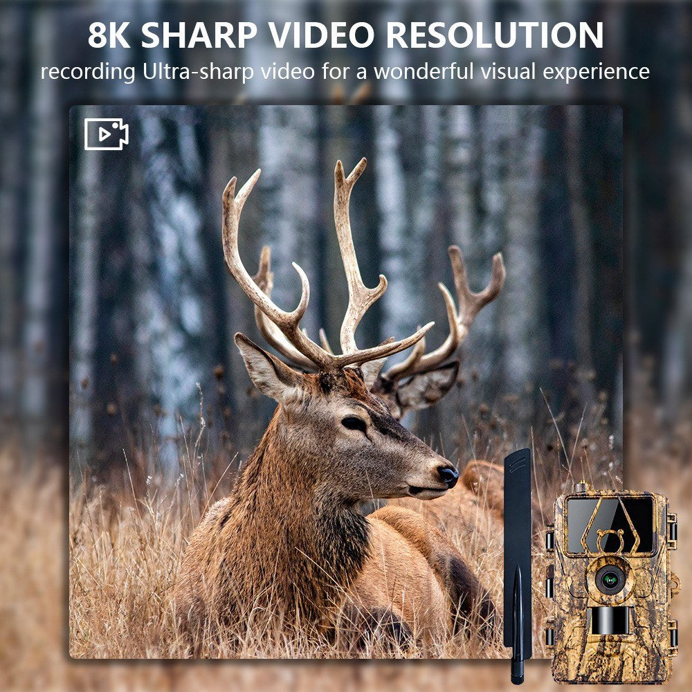 Trail Cam with 8K Video 60MP Images Night Vision Motion Activated Waterproof Wildlife Camera for Hunting Home Surveillance & Security Cameras