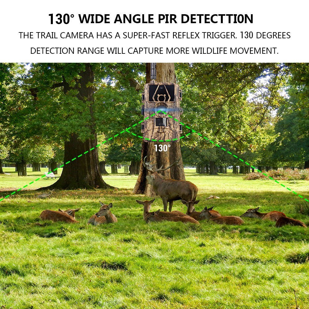 Trail Cam with 8K Video 60MP Images Night Vision Motion Activated Waterproof Wildlife Camera for Hunting Home Surveillance & Security Cameras