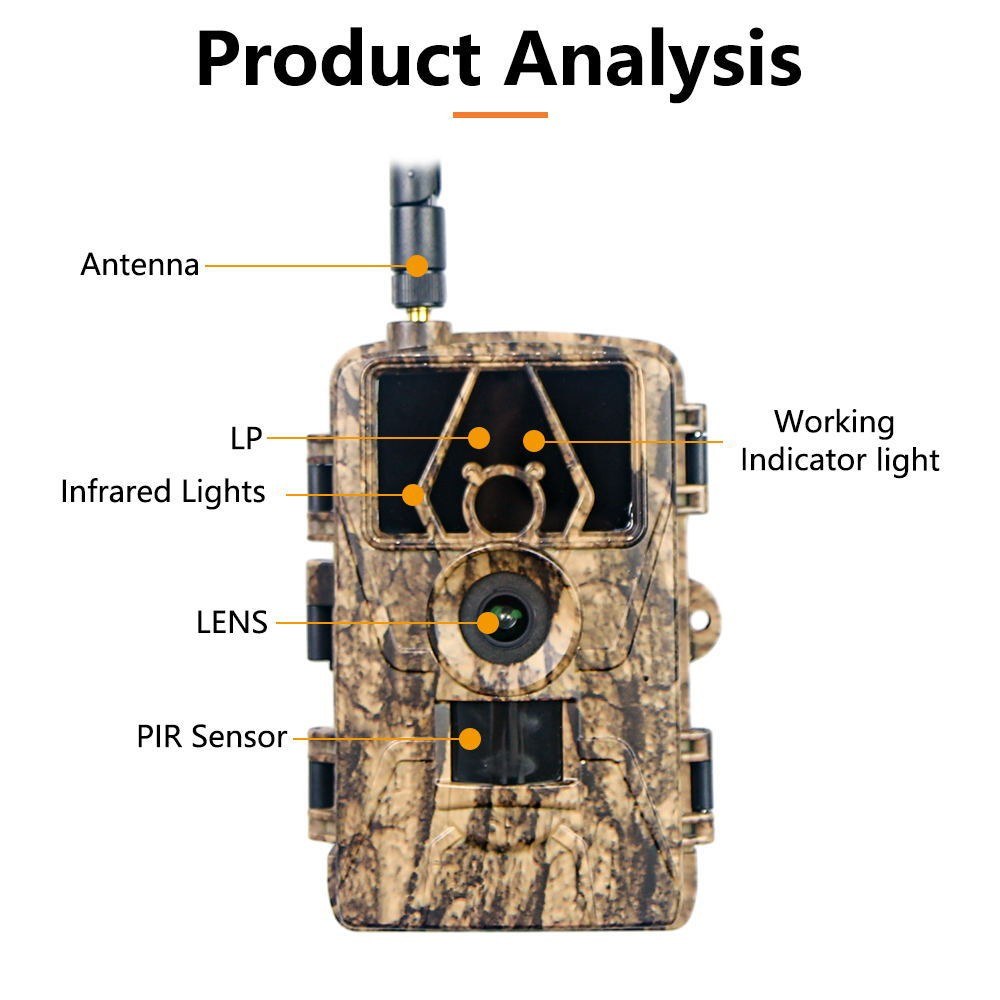 Trail Cam with 8K Video 60MP Images Night Vision Motion Activated Waterproof Wildlife Camera for Hunting Home Surveillance & Security Cameras
