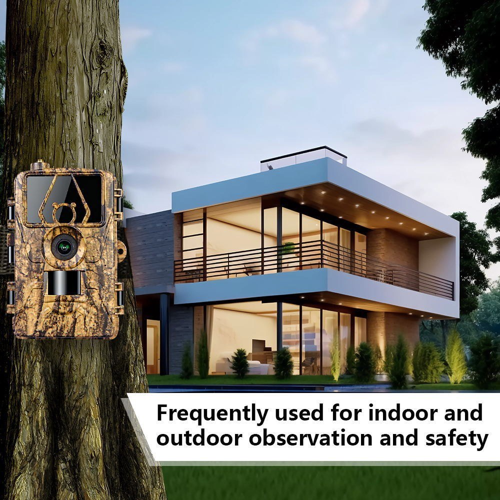 Trail Cam with 8K Video 60MP Images Night Vision Motion Activated Waterproof Wildlife Camera for Hunting Home Surveillance & Security Cameras