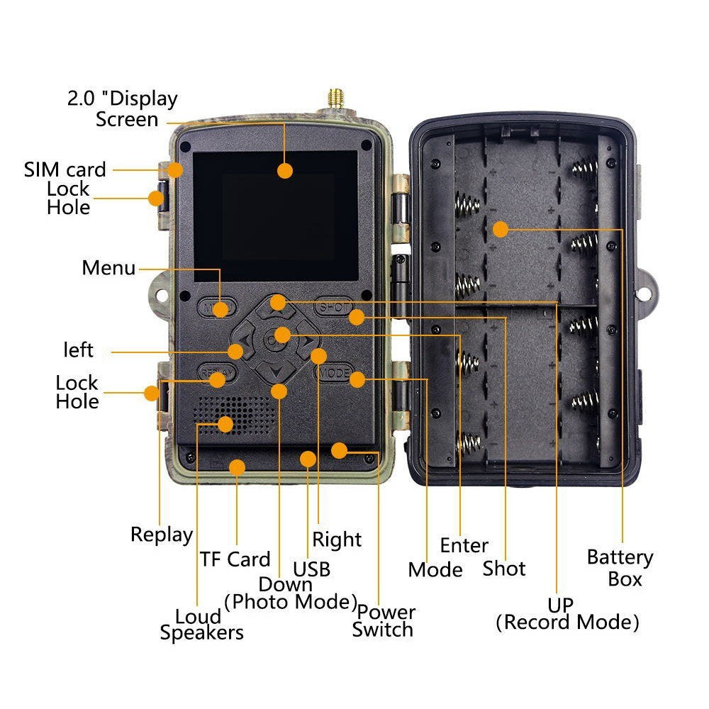 Trail Cam with 8K Video 60MP Images Night Vision Motion Activated Waterproof Wildlife Camera for Hunting Home Surveillance & Security Cameras