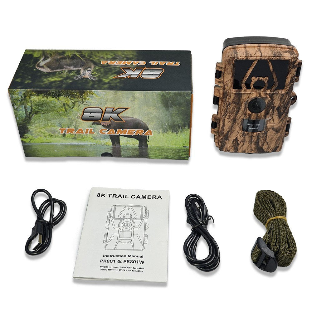 Trail Cam with 8K Video 60MP Images Night Vision Motion Activated Waterproof Wildlife Camera for Hunting Home Surveillance & Security Cameras