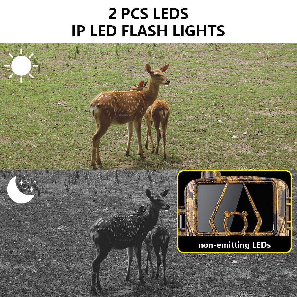Trail Cam with 8K Video 60MP Images Night Vision Motion Activated Waterproof Wildlife Camera for Hunting Home Surveillance & Security Cameras