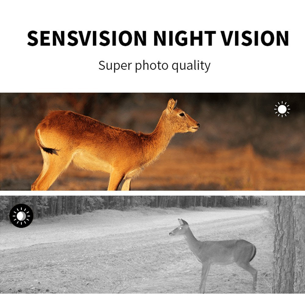 TFT 2.0 inch Display Solar Energy 1080P 16MP Night Vision IP66 Waterproof BT WiFi APP Infrared Hunting Camera