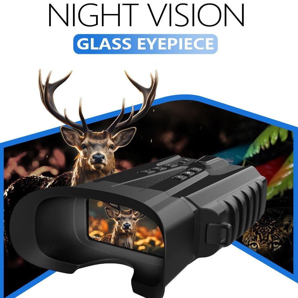 Night Vision Binoculars for Adults with Full Color Night Vision Backlit Buttons 4x Optical Zoom 8x Digital Zoom 250-300m Viewing Distance