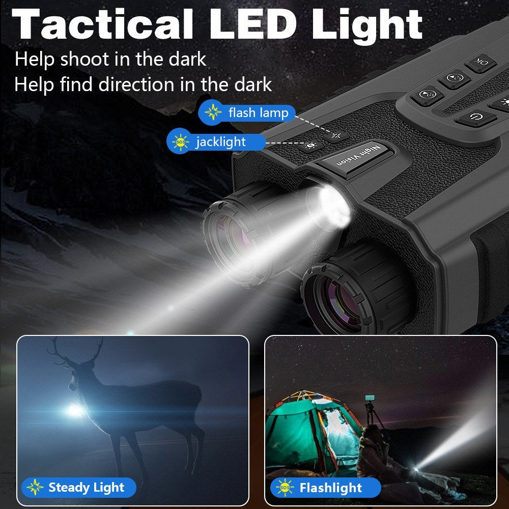 Night Vision Binoculars for Adults with Full Color Night Vision Backlit Buttons 4x Optical Zoom 8x Digital Zoom 250-300m Viewing Distance